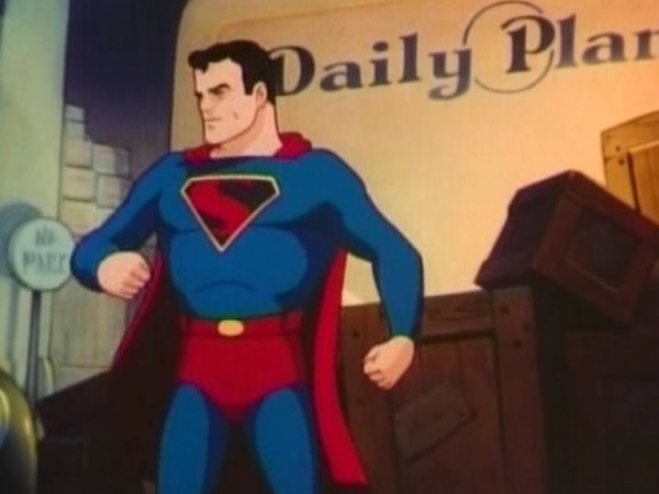 Still frame from the animated cartoon "Superman: Billion Dollar Limited" (1942)