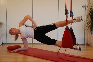 Sure, she makes it look easy. I'd be caught up in this like a pretzel.