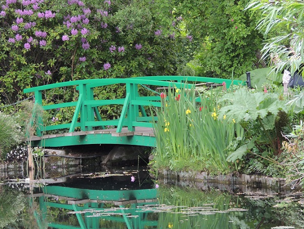 Japanese-style bridge in Claude Monet's Gardens