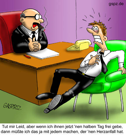 Boss: "I feel your pain, but you can't take time off work to go to the hospital."