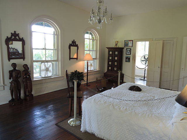 Ernest Hemingway House - cat on bed