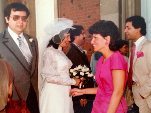 Dave and Judy - our wedding day - Dave looking stunned - Aug. 18, 1984