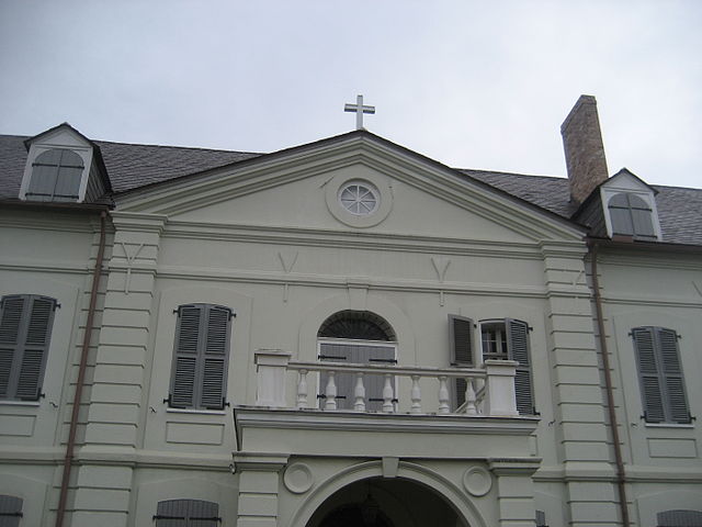 Old Ursuline Convent, French Quarter - Chartres side balcony above entrance