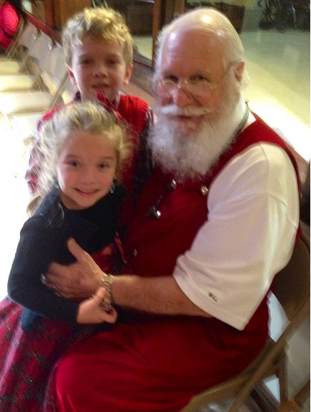Santa - Lily and J. J. - Dec. 14, 2014 at Ascension Catholic