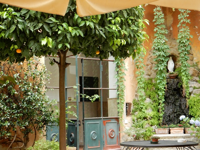Rome - family vacation - June 2015 (161) - Casa di Santa Francesca Romana - our hotel's patio