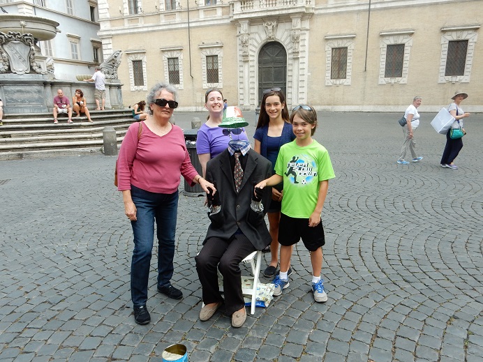 Rome - family vacation - June 2015 (76) - invisible woman with Judy, Jenn, Kaitlyn & Connor