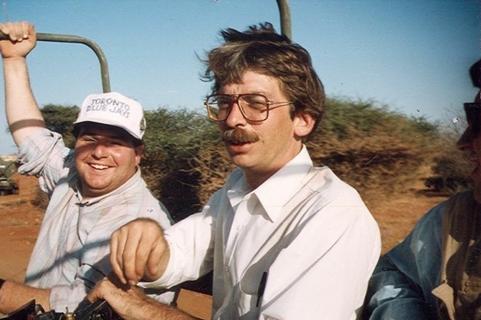 Bill Carey in jeep