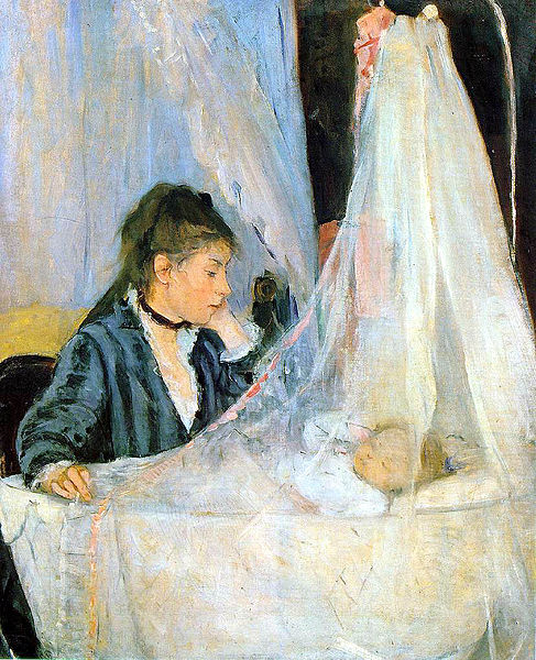 Berthe Morisot - painting of The Cradle - 1872